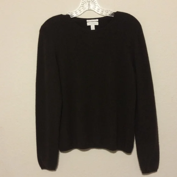 CHARTER CLUB 2-PLY 100% Cashmere Sweater (Medium) Dark Brown - Picture 1 of 3